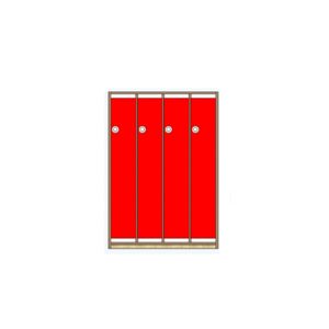 Mobile spogliatoio privacy 4 posti separati 4 ante